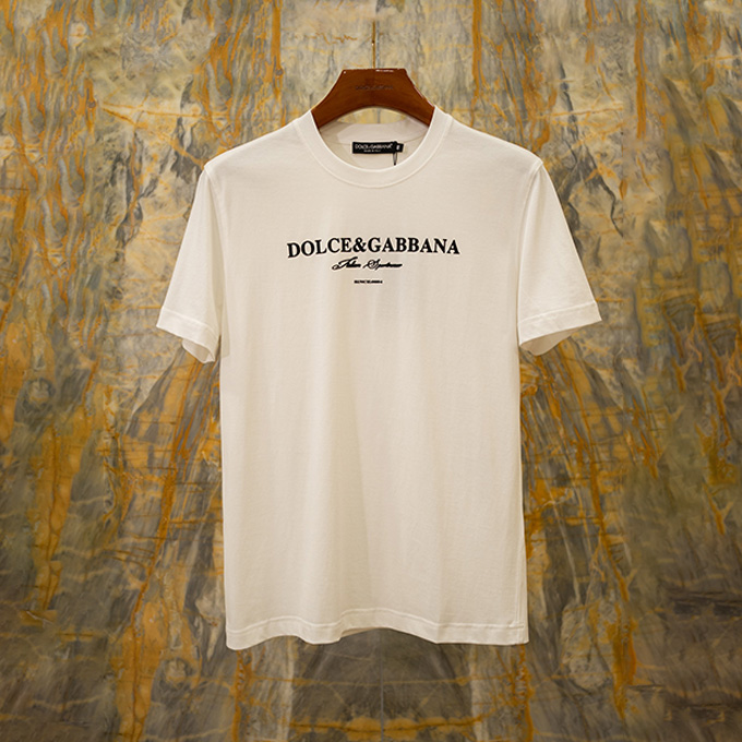 dolce & gabbana logo print cotton t-shirt